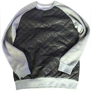 KITE Gray Quilted panel Men's Sweater Sz L